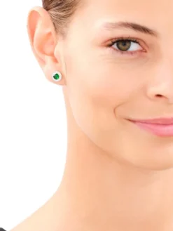 Kolczyki srebrne z cyrkoniami - koła