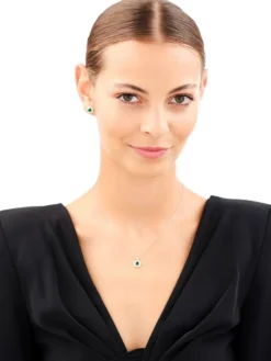 Kolczyki srebrne z cyrkoniami - koła