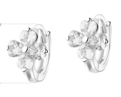 Kolczyki srebrne z cyrkoniami - koniczyny