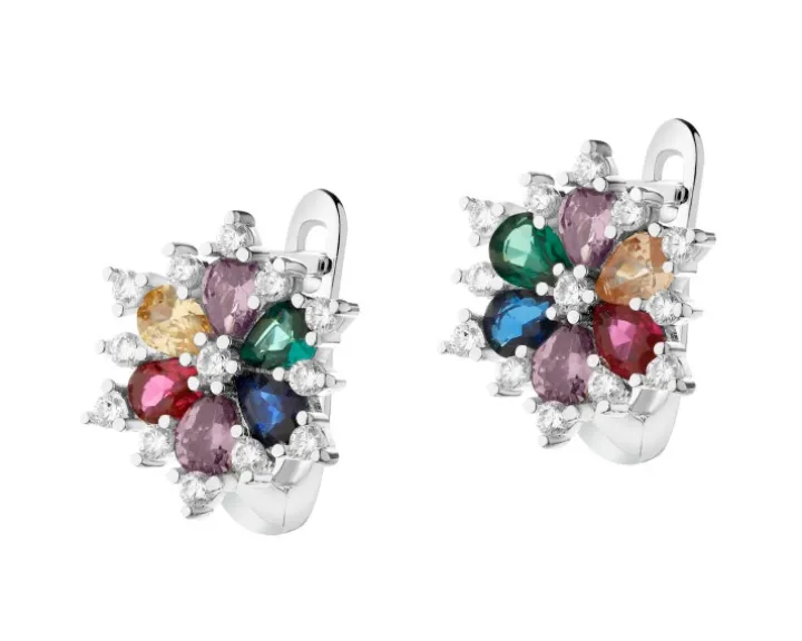 Kolczyki srebrne z cyrkoniami