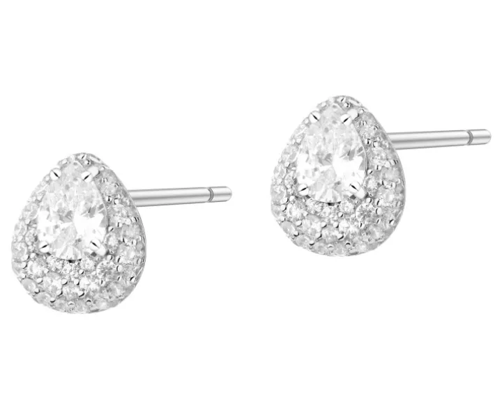 Kolczyki srebrne z cyrkoniami