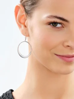 Kolczyki srebrne z cyrkoniami - koła