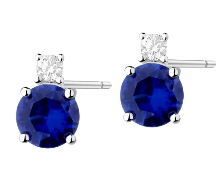 Kolczyki srebrne z cyrkoniami