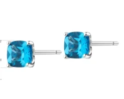 Kolczyki srebrne z cyrkoniami - kwadraty