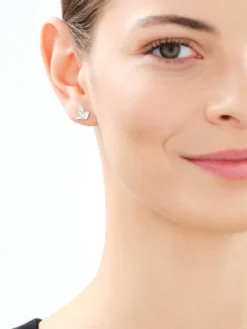 Kolczyki srebrne z cyrkoniami - ptaki