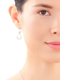 Kolczyki srebrne z cyrkoniami - koła