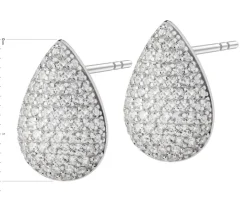 Kolczyki srebrne z cyrkoniami - łezki