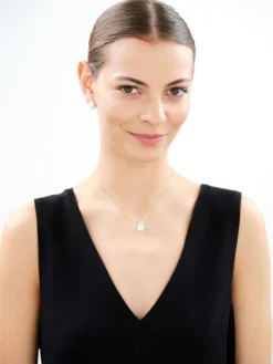 Kolczyki srebrne z cyrkoniami - łezki