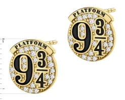 Kolczyki srebrne z cyrkoniami i emalią - Harry Potter, peron 9 i ¾, Warner Bros. Discovery