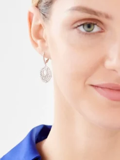 Kolczyki srebrne z cyrkoniami - koła