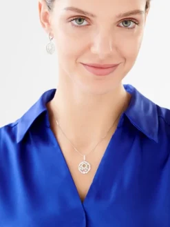 Kolczyki srebrne z cyrkoniami - koła