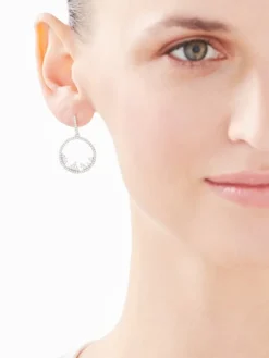 Kolczyki srebrne z cyrkoniami - koła