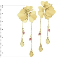 Kolczyki srebrne z cyrkoniami - kwiaty