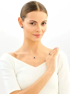 Kolczyki srebrne z cyrkoniami - koła