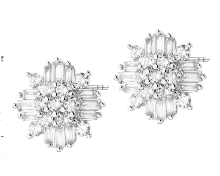 Kolczyki srebrne z cyrkoniami