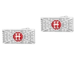 Kolczyki srebrne z cyrkoniami i emalią - Harry Potter, list z Hogwartu, Warner Bros. Discovery