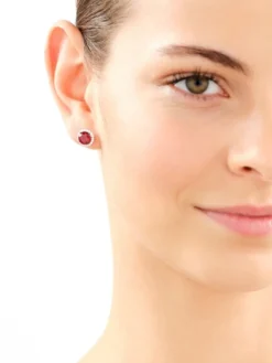 Kolczyki srebrne z cyrkoniami - koła