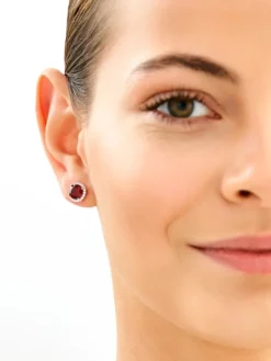 Kolczyki srebrne z cyrkoniami - koła