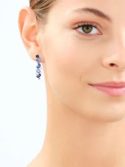 Kolczyki srebrne z cyrkoniami - gwiazdy