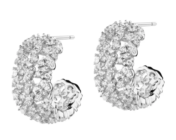 Kolczyki srebrne z cyrkoniami