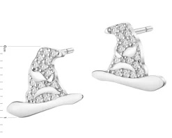 Kolczyki srebrne z cyrkoniami - Harry Potter, Tiara Przydziału, Warner Bros. Discovery