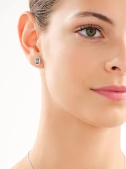 Kolczyki srebrne z cyrkoniami