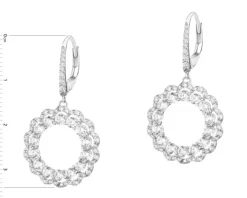 Kolczyki srebrne z cyrkoniami - koła