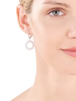 Kolczyki srebrne z cyrkoniami - koła