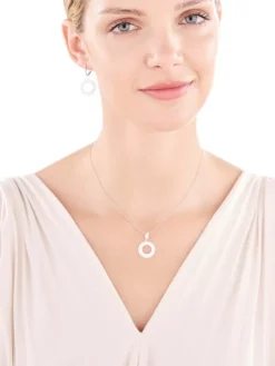 Kolczyki srebrne z cyrkoniami - koła