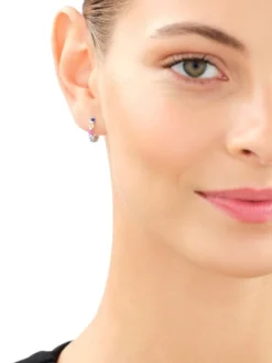 Kolczyki srebrne z cyrkoniami - koła