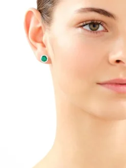 Kolczyki srebrne z cyrkoniami - koła