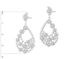 Kolczyki srebrne z cyrkoniami - kwiaty