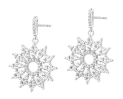 Kolczyki srebrne z cyrkoniami - rozety