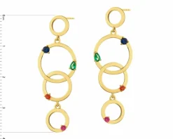 Kolczyki srebrne z cyrkoniami - koła