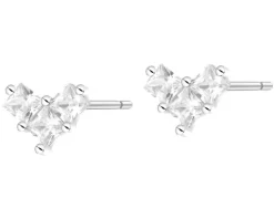 Kolczyki srebrne z cyrkoniami - serca