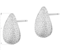 Kolczyki srebrne z cyrkoniami - łezki