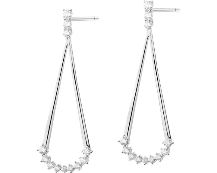 Kolczyki srebrne z cyrkoniami