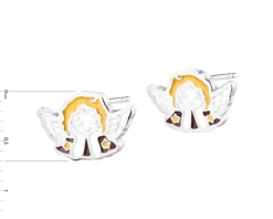 Kolczyki srebrne z emalią