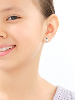 Kolczyki srebrne z emalią – Looney Tunes, kot Sylwester, Warner Bros. Discovery