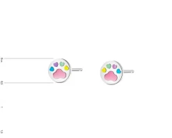 Kolczyki srebrne z emalią - łapki