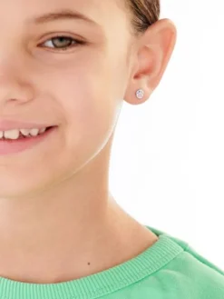 Kolczyki srebrne z emalią - łapki