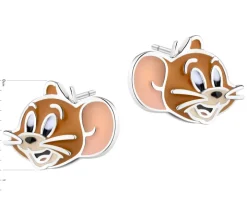 Kolczyki srebrne z emalią - Tom and Jerry, Jerry, Warner Bros. Discovery