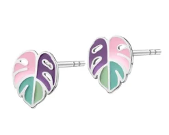 Kolczyki srebrne z emalią - monstery