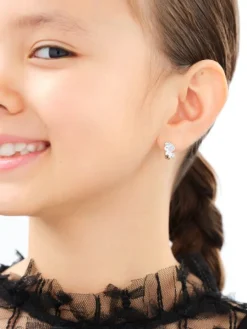 Kolczyki srebrne z emalią - jednorożce