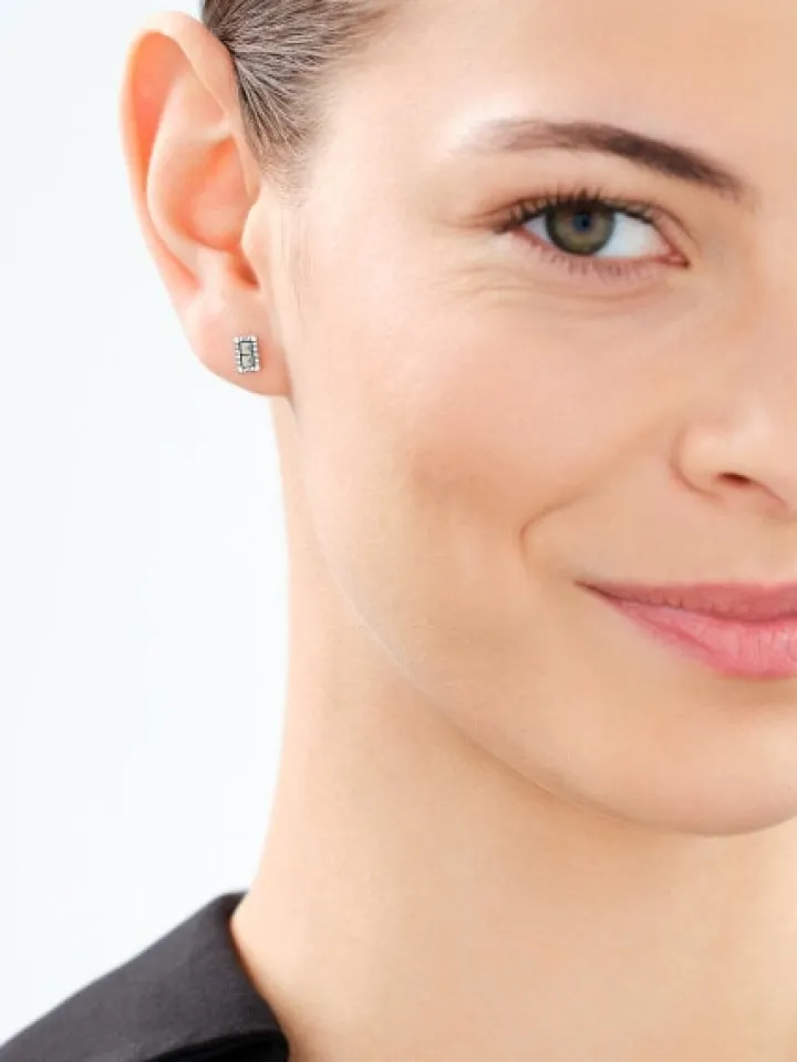 Kolczyki srebrne z markasytami