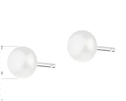 Kolczyki srebrne z perłą