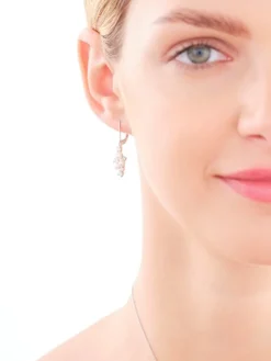 Kolczyki srebrne z perłami i cyrkoniami