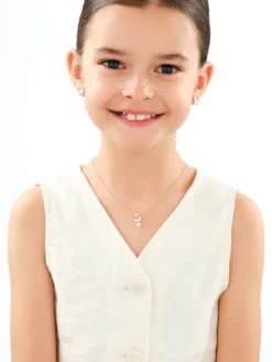 Kolczyki srebrne z perłami - koty