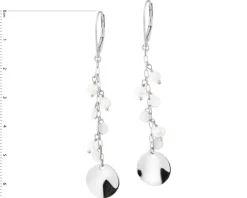 Kolczyki srebrne z perłami - koła