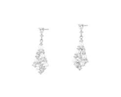 Kolczyki srebrne z perłami i cyrkoniami